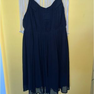 Torrid Casual Sleeveless Chiffon Pleated V Neck Midi Stretchy Lined Dress Size 2